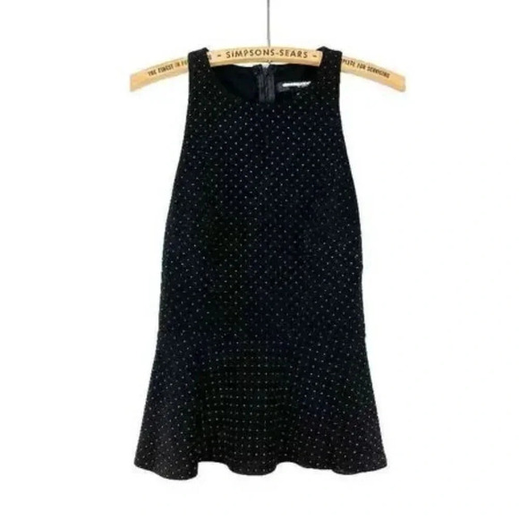 Attitude Womens Small Black Peplum Sleeveless Blouse Work Office - Picture 1 of 5